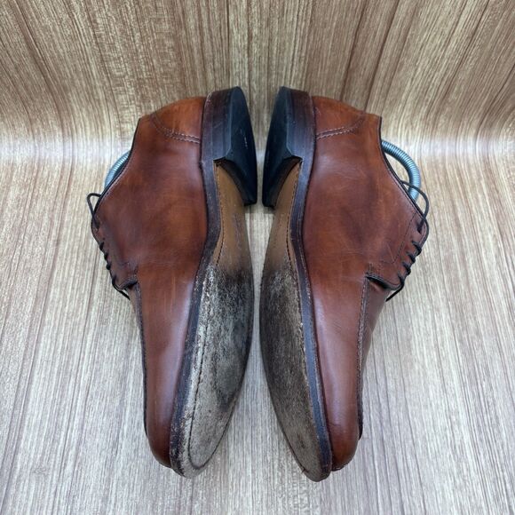 Allen‎ Edmonds LaSalle Apron Split Toe Leather Brown Dress Shoes Men US 10 D main image 4